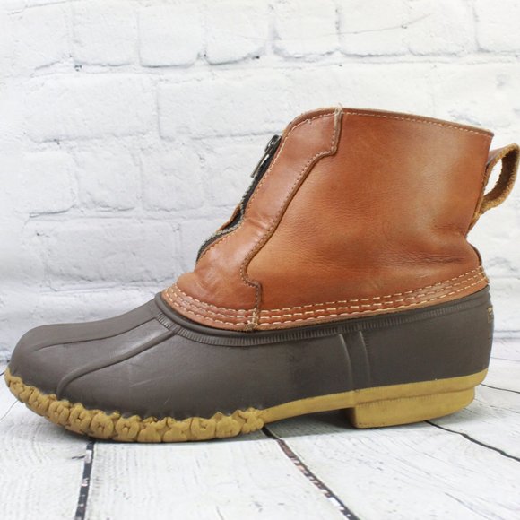 L.L. Bean Other - LL BEAN Sherpa Lined Front Zip Ankle Boots Size 8 N